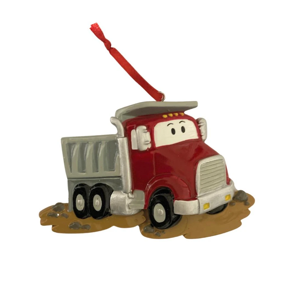 Red Dumpster Truck Ornament