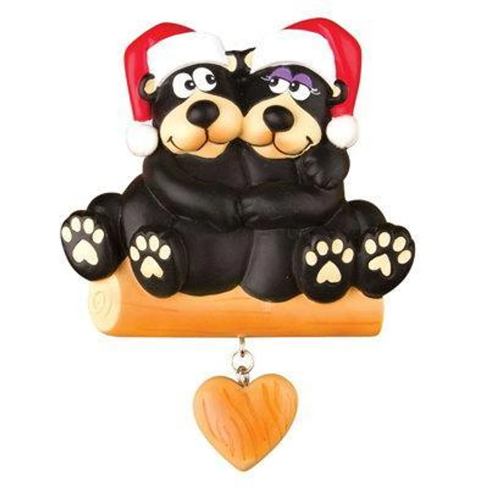 Black Bear Couple Ornament