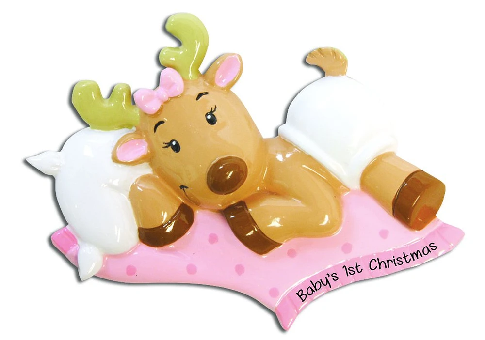 Baby Reindeer Girl Ornament