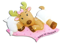 Baby Reindeer Girl Ornament