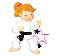 Karate Girl Ornament