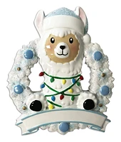 Llama Wreath Ornament