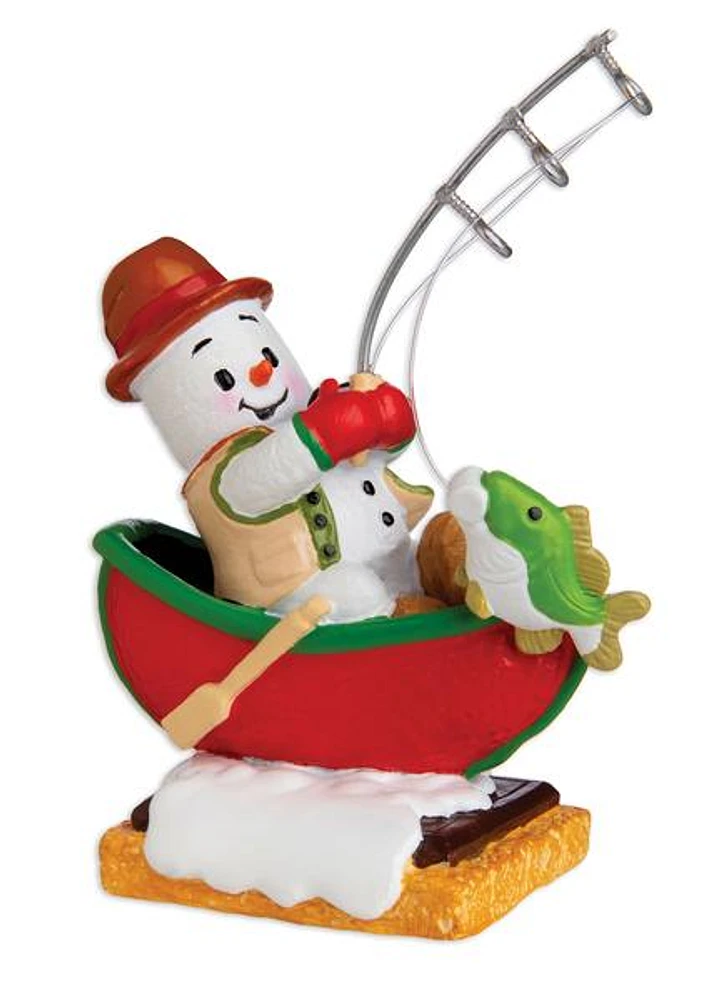 Fisherman Snowman Ornament