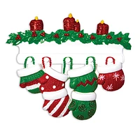 Mitten Family of 6 Ornament