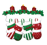 Mitten Family of 8 Ornament
