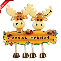 Moose Family of 2 Ornament