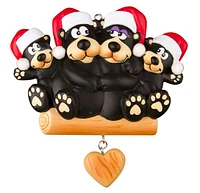 Black Bear Family of 4 Ornament