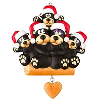 Black Bear Family of 5 Ornament
