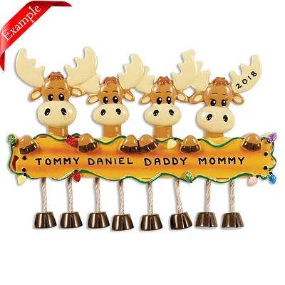 Moose Family of 4 Ornament