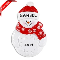 Snowman With Snowflake Ornament