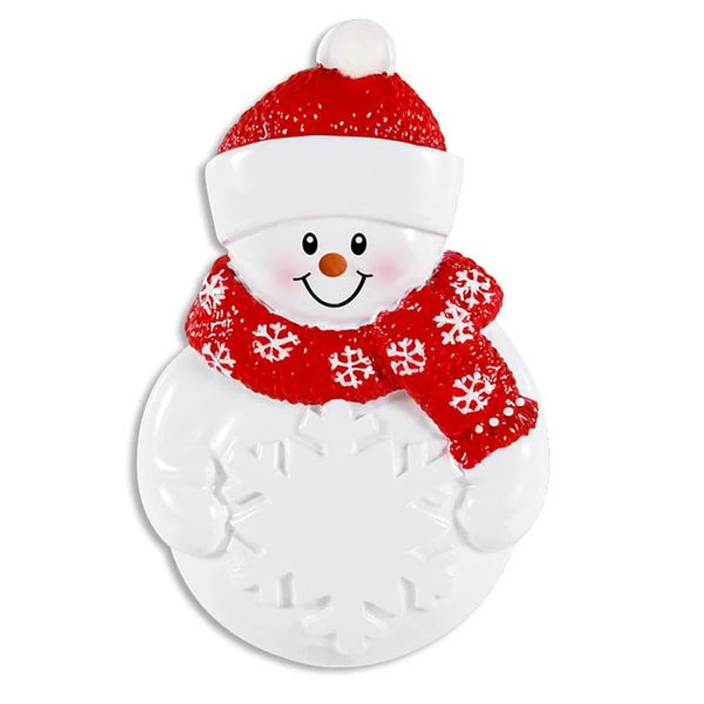 Snowman With Snowflake Ornament