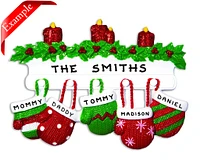 Mitten Family of 5 Ornament