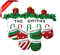 Mitten Family of 6 Ornament