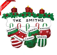 Mitten Family of 7 Ornament