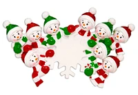 Snowman Snowflake Family of Ornament