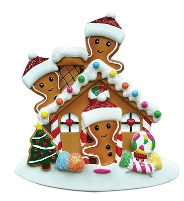 Gingerbread Family of 3 Ornament