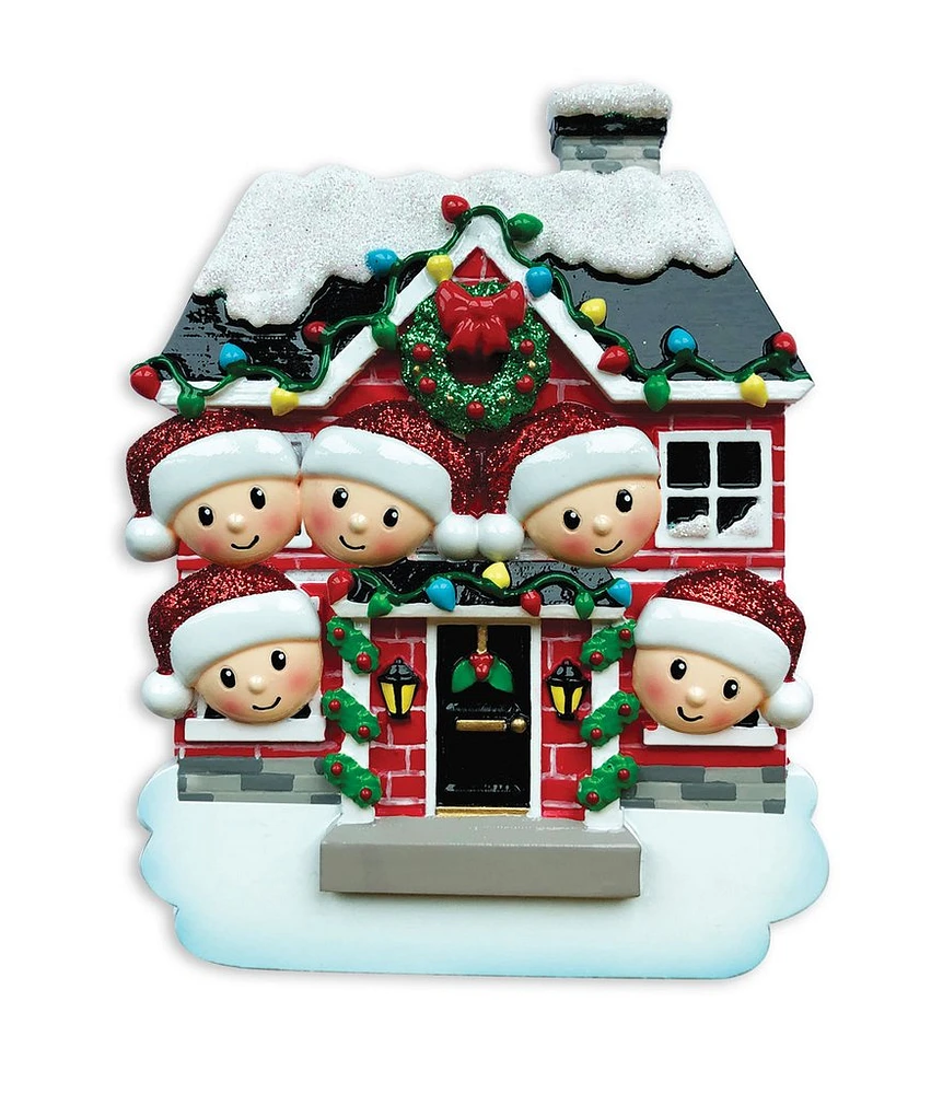 New Home Family of 5 Ornament