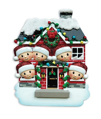 New Home Family of 5 Ornament