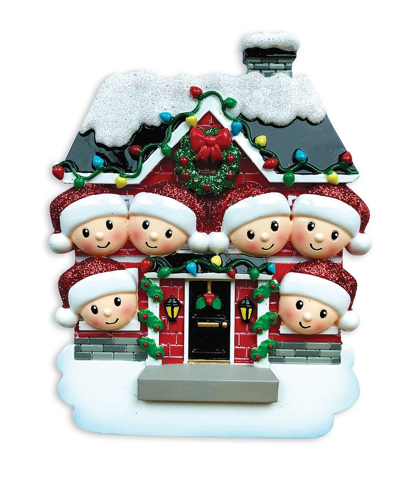 New Home Family of 6 Ornament