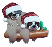 Sloth Family - Couple Ornament