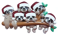 Sloth Family - Family of 6 Ornament