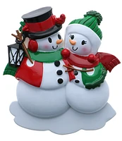 Snowman family - Couple Ornament