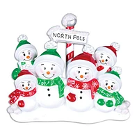 North Pole Family of 6 Ornament