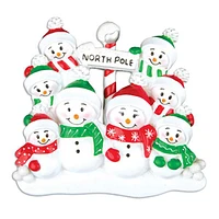 North Pole Family of 8 Ornament