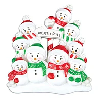 North Pole Family of 9 Ornament