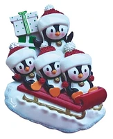 Penguin Family of on Sleigh Ornament