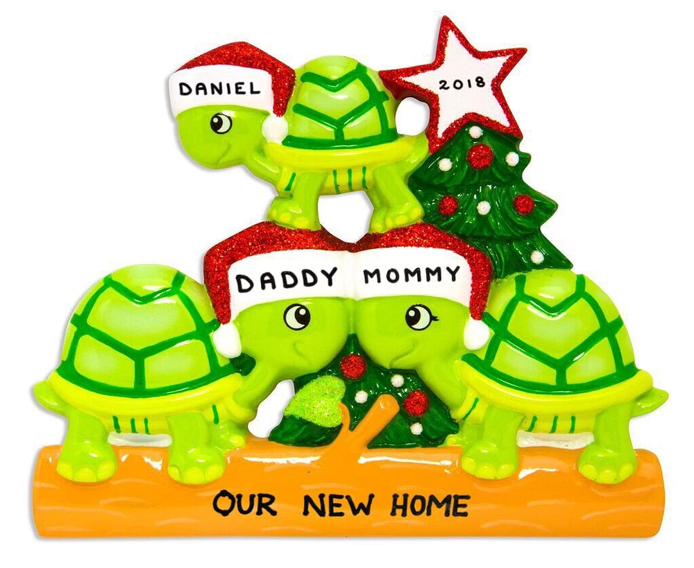 Turtle Family of 3 Ornament