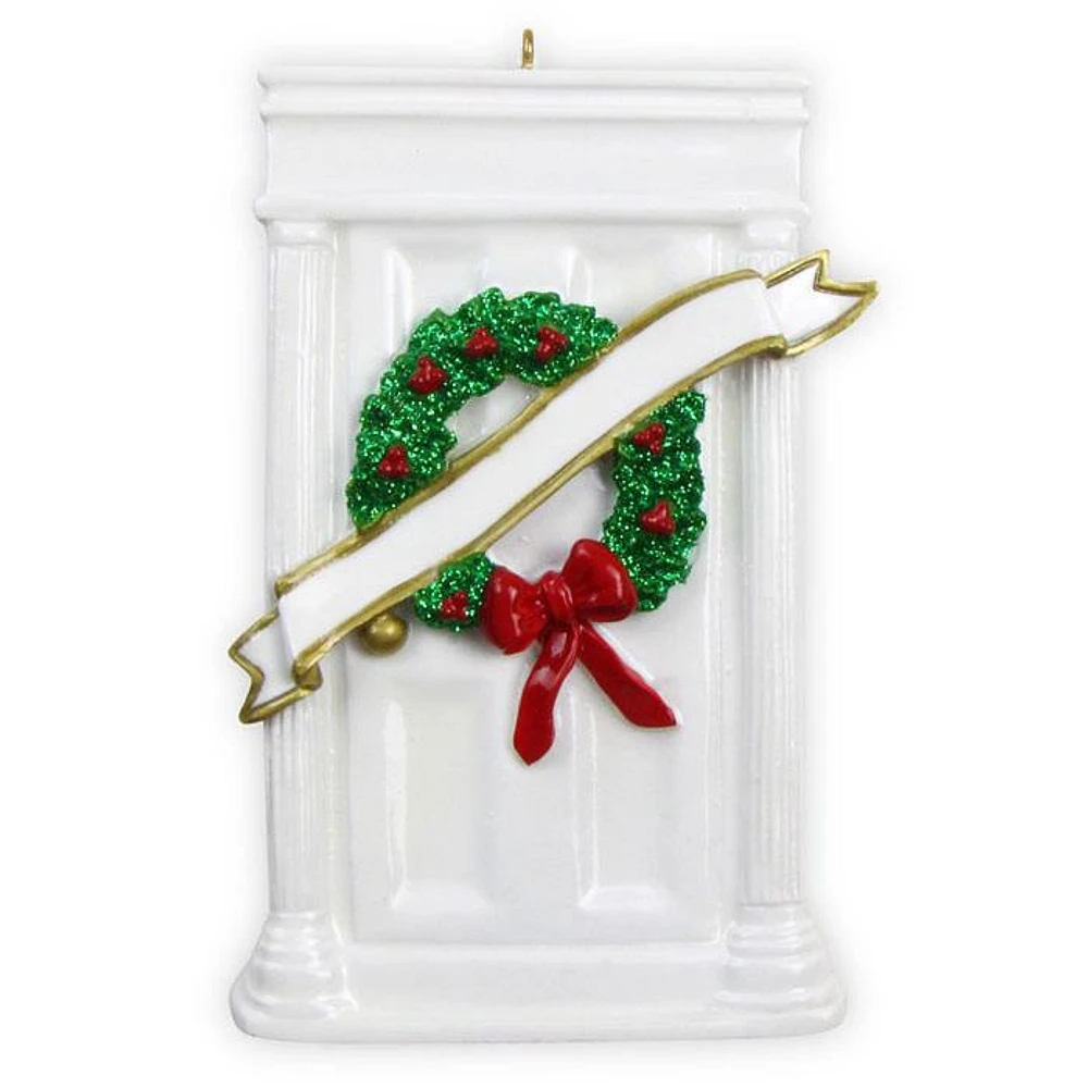 Door with Wreath Ornament