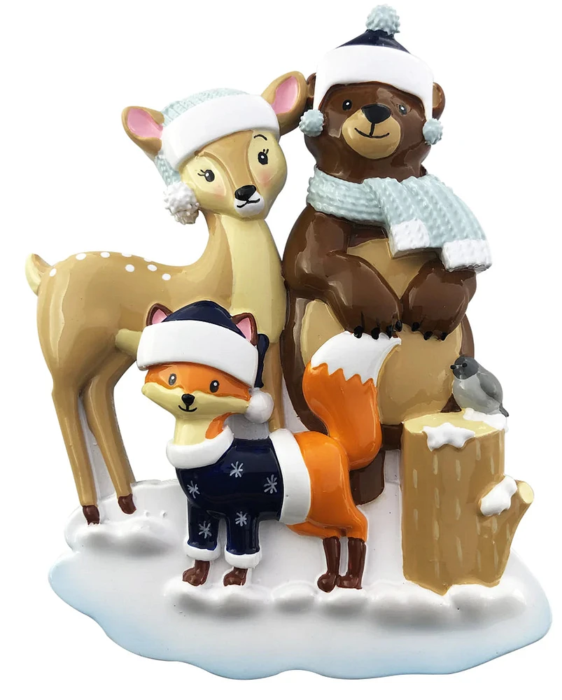 Woodland Family of 3 Ornament