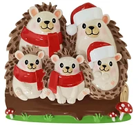 Hedgehog Family of 5 Ornament
