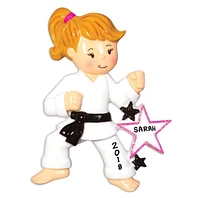 Karate Girl Ornament