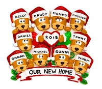 Brown Bear Family of 10 Ornament