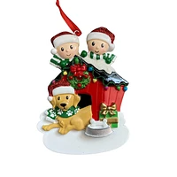 Couple with Dog in Doghouse Ornament