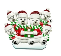 Polar Bear Family of 6 Ornament
