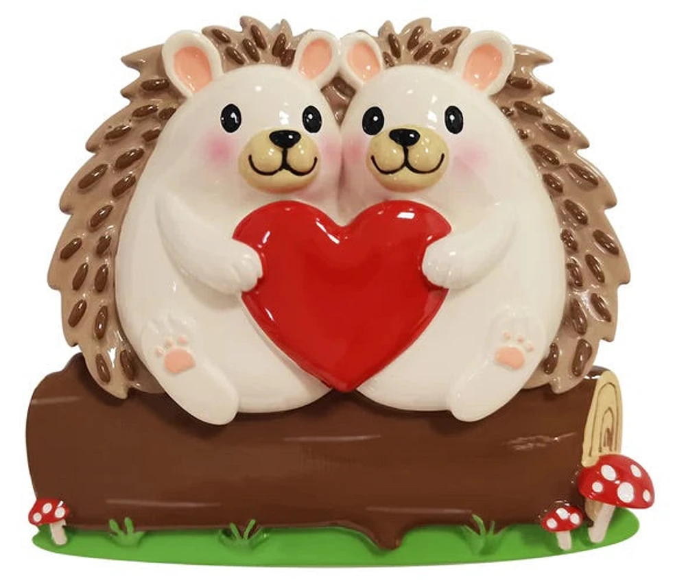 Hedgehog Couple Ornament