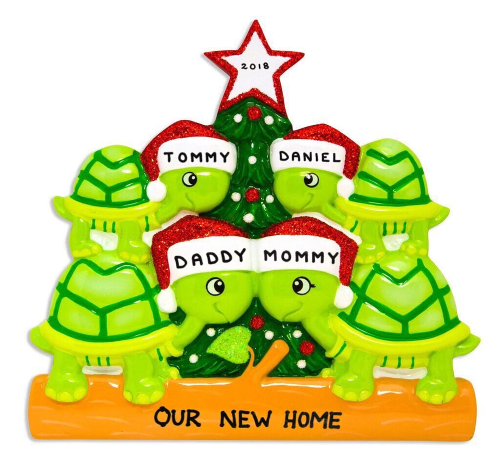 Turtle Family of 4 Ornament