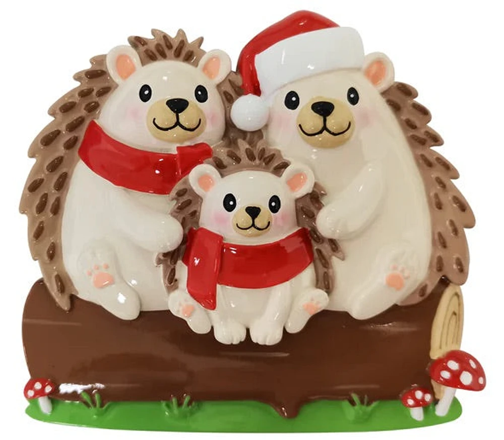 Hedgehog Family of Ornament