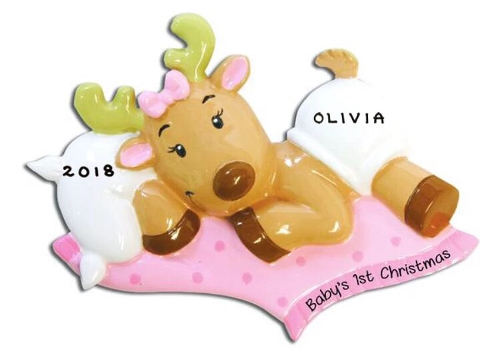 Baby Reindeer Girl Ornament