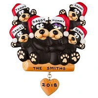 Black Bear Family of 6 Ornament
