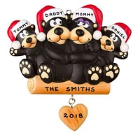 Black Bear Family of 4 Ornament