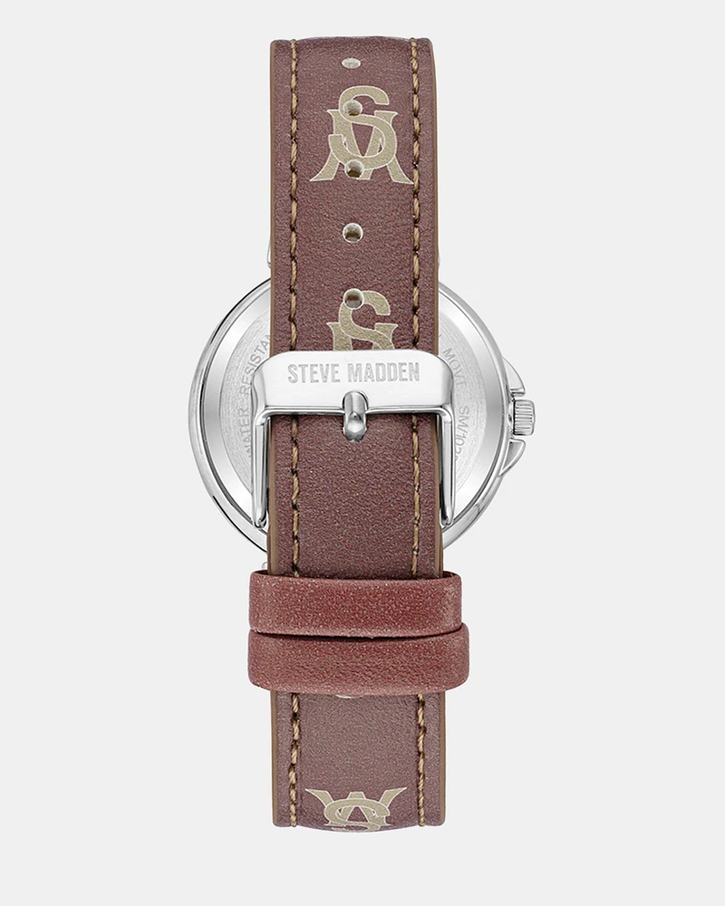 STACKED LOGO WATCH BROWN MULTI