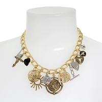 CHUNKY CHARM NECKLACE GOLD