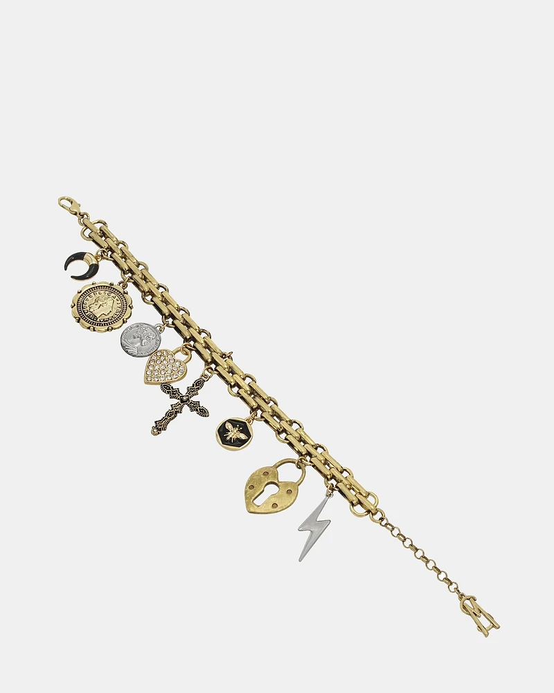 CHUNKY CHARM BRACELET GOLD