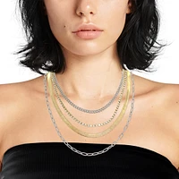 MULTI STRAND CHUNKY NECKLACE GOLD MULTI