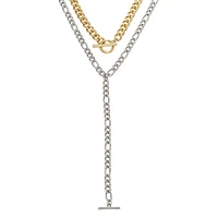 MULTI STRAND CHAIN NECKLACE GOLD MULTI