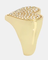 PAVE HEART RING GOLD